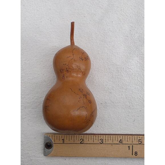 Vintage 1999 Gourd Art Hummingbird & Flower Signed R.S. Folk Art - Picture 5 of 6